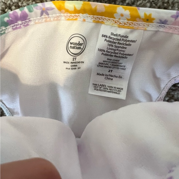 Wonder Nation Toddler Two-Piece Swimsuit Size 2T NWT - Picture 6 of 9